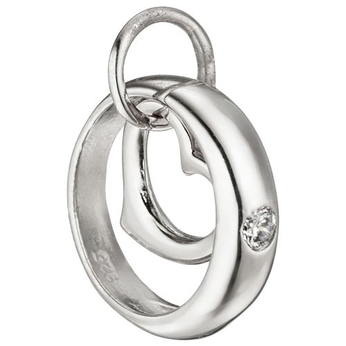4061861055086 - Herz-Anhänger JOBO Anhänger Taufring Schmuckanhänger Gr Silber 925 (Sterlingsilber) silberfarben (silber 925) Damen 925 Silber mit Zirkonia 4061861055086 - Herz-Anhänger JOBO Anhänger Taufring Schmuckanhänger Gr Silber 925 (Sterlingsilber) silberfarben (silber 925) Damen 925 Silber mit Zirkonia