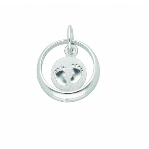 4065633590881 - Ketten-Anhänger ADELIA´S 925 Silber Anhänger Taufring mit Zirkonia Ø 111 mm Schmuckanhänger Gr Silber 925 (Sterlingsilber) silberfarben (silber) Damen mit Zirkonia Silberschmuck für