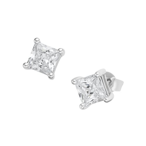 4007810674809 - Paar Ohrstecker GIORGIO MARTELLO MILANO mit Zirkonia Carré Silber 925 Ohrringe Gr Silber 925 (Sterlingsilber) weiß Herren 4007810674809 - Paar Ohrstecker GIORGIO MARTELLO MILANO mit Zirkonia Carré Silber 925 Ohrringe Gr Silber 925 (Sterlingsilber) weiß Herren