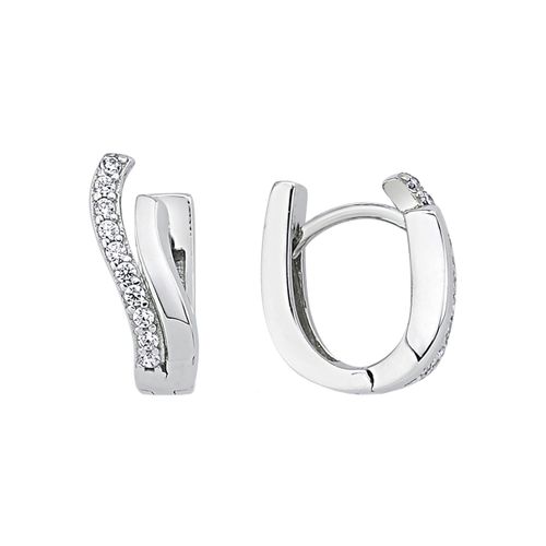 4061861136075 - Paar Creolen JOBO Ohrringe Gr Silber 925 (Sterlingsilber) silberfarben (silber 925 weiß) Damen 925 Silber mit 20 Zirkonia 4061861136075 - Paar Creolen JOBO Ohrringe Gr Silber 925 (Sterlingsilber) silberfarben (silber 925 weiß) Damen 925 Silber mit 20 Zirkonia