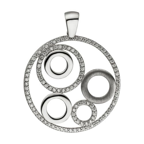 4061861142991 - Ketten-Anhänger JOBO Anhänger rund Schmuckanhänger Gr Silber 925 (Sterlingsilber) silberfarben (silber 925 weiß) Damen 925 Silber mit 111 Zirkonia 4061861142991 - Ketten-Anhänger JOBO Anhänger rund Schmuckanhänger Gr Silber 925 (Sterlingsilber) silberfarben (silber 925 weiß) Damen 925 Silber mit 111 Zirkonia