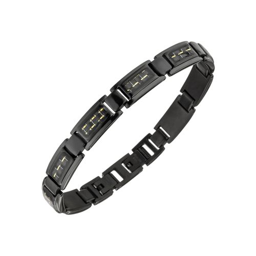 4061861114288 - Armband JOBO Armbänder Gr Edelstahl schwarz Damen Edelstahl mit goldfarbenen Effekten 22 cm 4061861114288 - Armband JOBO Armbänder Gr Edelstahl schwarz Damen Edelstahl mit goldfarbenen Effekten 22 cm