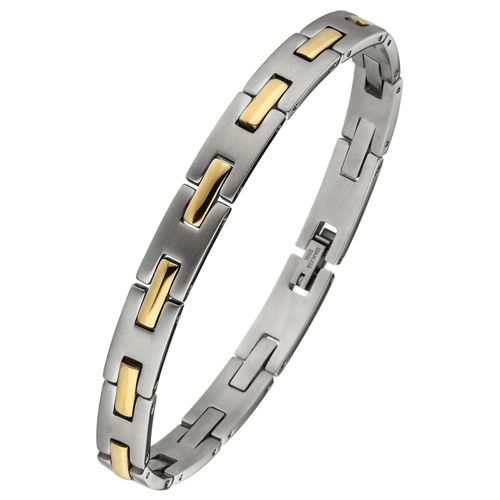 4061861140263 - Armband JOBO Armbänder Gr Edelstahl silberfarben (edelstahlfarben) Damen Edelstahl bicolor 21 cm 4061861140263 - Armband JOBO Armbänder Gr Edelstahl silberfarben (edelstahlfarben) Damen Edelstahl bicolor 21 cm