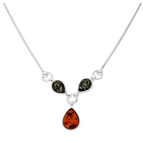9008005120144 - Kette mit Anhänger VIVANCE Bernstein Halsketten Gr Silber 925 (Sterlingsilber) silberfarben (silber 925) Damen Ketten mit Anhänger 9008005120144 - Kette mit Anhänger VIVANCE Bernstein Halsketten Gr Silber 925 (Sterlingsilber) silberfarben (silber 925) Damen Ketten mit Anhänger