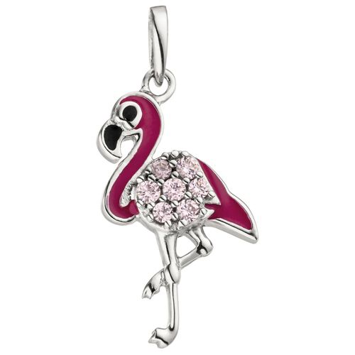 4061861116039 - Ketten-Anhänger JOBO Anhänger Flamingo Schmuckanhänger Gr Silber 925 (Sterlingsilber) silberfarben (silber 925) Damen 925 Silber mit 7 Zirkonia 4061861116039 - Ketten-Anhänger JOBO Anhänger Flamingo Schmuckanhänger Gr Silber 925 (Sterlingsilber) silberfarben (silber 925) Damen 925 Silber mit 7 Zirkonia