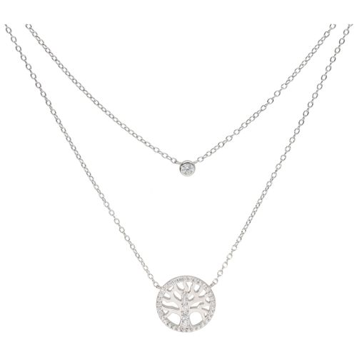 4007810176013 - Collier SMART JEWEL mit Lebensbaum und Zirkonia Silber 925 Halsketten Gr 47 cm Silber 925 (Sterlingsilber) silberfarben (silber) Damen 4007810176013 - Collier SMART JEWEL mit Lebensbaum und Zirkonia Silber 925 Halsketten Gr 47 cm Silber 925 (Sterlingsilber) silberfarben (silber) Damen