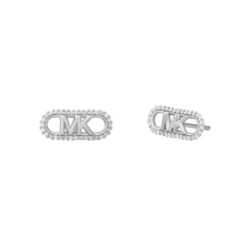 4064092246360 - Paar Ohrstecker MICHAEL KORS PREMIUM EMPIRE OVAL MKC1657CZ Ohrringe Gr Silber 925 (Sterlingsilber) silberfarben (silberfarben kristallweiß kristallweiß) Damen Ohrstecker mit Zirkonia (synth)