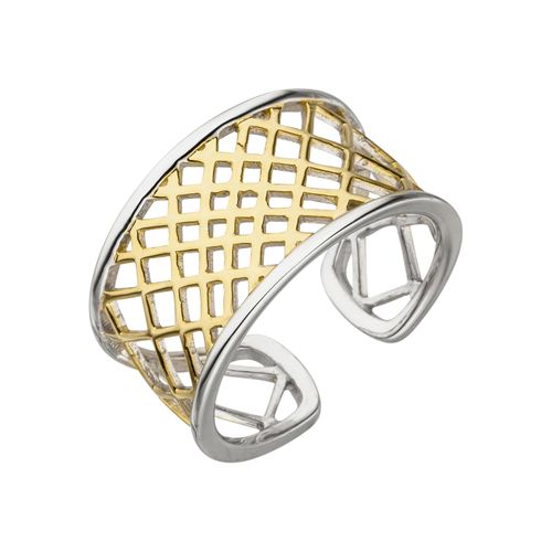 4061861139335 - Fingerring JOBO Fingerringe Gr 54 Silber 925 (Sterlingsilber) goldfarben Damen offen 925 Silber bicolor vergoldet 4061861139335 - Fingerring JOBO Fingerringe Gr 54 Silber 925 (Sterlingsilber) goldfarben Damen offen 925 Silber bicolor vergoldet