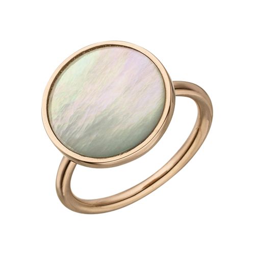 4061861139724 - Fingerring JOBO Fingerringe Gr 50 Silber 925 (Sterlingsilber) rosegold (roségoldfarben natur) Damen 925 Silber roségold vergoldet mit Perlmutt-Einlage