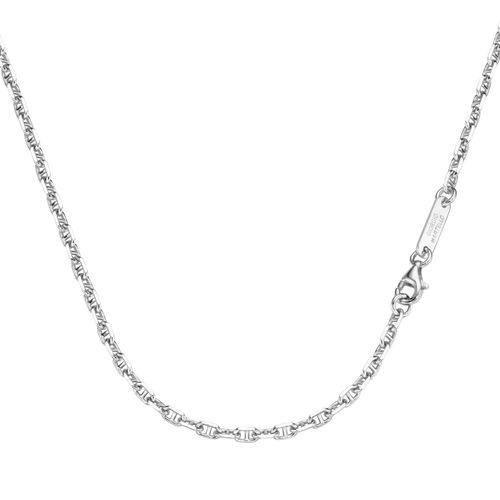 4007810171933 - Silberkette GIORGIO MARTELLO MILANO Stegankerkette diamantiert massiv Silber 925 Halsketten Gr 50 cm Silber 925 (Sterlingsilber) silberfarben (silber) Herren