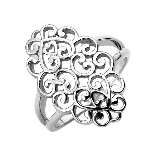 4061861144971 - Fingerring JOBO Fingerringe Gr 52 Silber 925 (Sterlingsilber) silberfarben (silber 925) Damen 925 Silber mit breitem Kopf 4061861144971 - Fingerring JOBO Fingerringe Gr 52 Silber 925 (Sterlingsilber) silberfarben (silber 925) Damen 925 Silber mit breitem Kopf