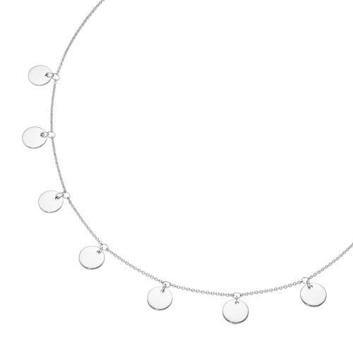 4007810136499 - Collier SMART JEWEL Plättchen Silber 925 Halsketten Gr 45 cm Silber 925 (Sterlingsilber) silberfarben (silber) Damen