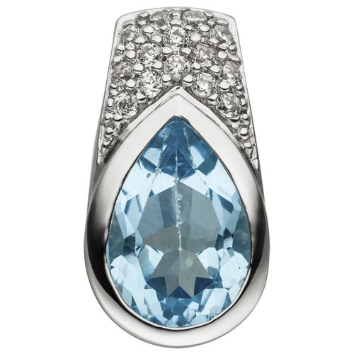 4061861143059 - Ketten-Anhänger JOBO Anhänger mit Blautopas und Zirkonia Schmuckanhänger Gr Silber 925 (Sterlingsilber) blau (blau blau) Damen Anhänger 925 Silber 4061861143059 - Ketten-Anhänger JOBO Anhänger mit Blautopas und Zirkonia Schmuckanhänger Gr Silber 925 (Sterlingsilber) blau (blau blau) Damen Anhänger 925 Silber