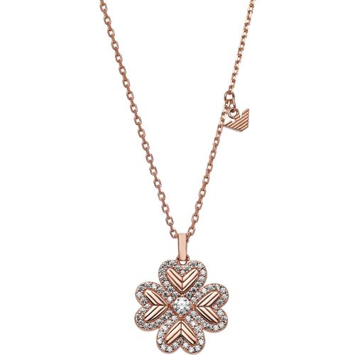 4064092306996 - Kette mit Anhänger EMPORIO ARMANI Schmuck Geschenk Silber 925 Halskette Kleeblatt EG3609221 Halsketten Gr Silber 925 (Sterlingsilber) Länge 42 cm Breite 1 mm rosegold (roségoldfarben kristallweiß) Damen mit Zirkonia (synth) 4064092306996 - Kette mit Anhänger EMPORIO ARMANI Schmuck Geschenk Silber 925 Halskette Kleeblatt EG3609221 Halsketten Gr Silber 925 (Sterlingsilber) Länge 42 cm Breite 1 mm rosegold (roségoldfarben kristallweiß) Damen mit Zirkonia (synth)