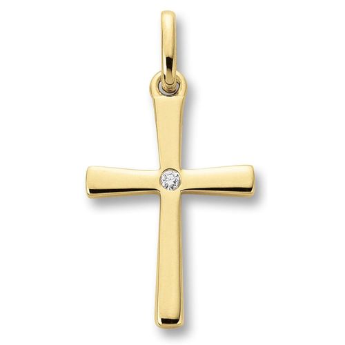 4069415358942 - Ketten-Anhänger VIVANCE 001 ct Diamant Brillant Anhänger aus 585 Gelbgold Schmuckanhänger Gr 001 ct Gelbgold 585-Diamanten goldfarben (gold) Damen Gold Schmuck