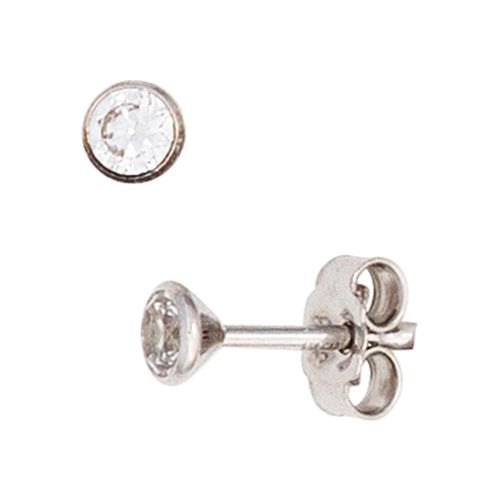 4061861029155 - Paar Ohrstecker JOBO Ohrringe Gr Weißgold 333 weiß (weißgold 333) Damen rund 333 Weißgold mit Zirkonia 4061861029155 - Paar Ohrstecker JOBO Ohrringe Gr Weißgold 333 weiß (weißgold 333) Damen rund 333 Weißgold mit Zirkonia