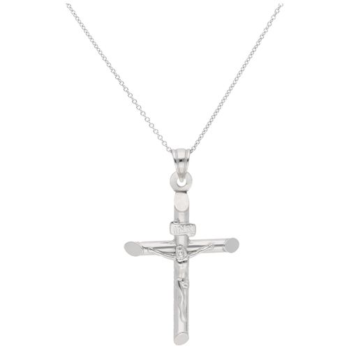 4007810169077 - Kette mit Anhänger SMART JEWEL Anhänger Kreuz Silber 925 Halsketten Gr 50 cm Silber 925 (Sterlingsilber) silberfarben (silber) Damen Ketten mit Anhänger