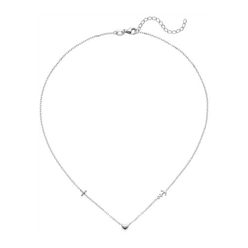 4061861162746 - Collier JOBO Glaube Liebe Hoffnung Halsketten Gr Silber 925 (Sterlingsilber) Länge 43 cm silberfarben (silber 925) Damen 925 Silber 43 cm