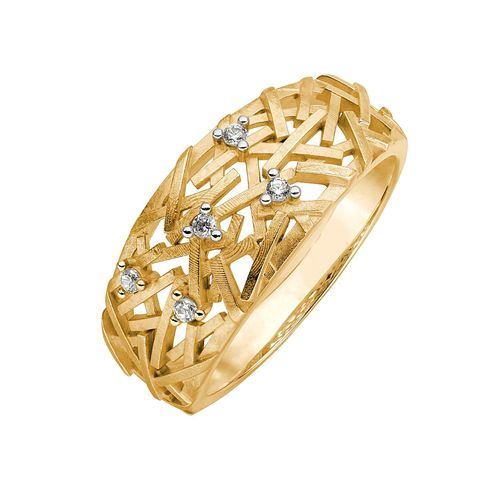 4041633033955 - Fingerring LADY Fingerringe Gr 16 Metall-Gold goldfarben (gelbgold 375) Damen