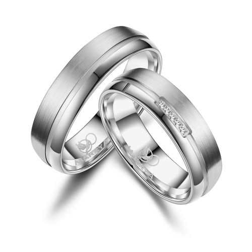 4069415245976 - Partnerring MARRYA Titan Ringe Trauringe Eheringe Partnerringe Fingerringe Gr 48 Titan silberfarben (damen ring silber) Damen