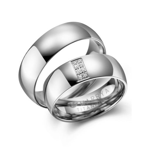 4069415241817 - Partnerring MARRYA MARRYA Titan Ringe Trauringe Eheringe Partnerringe Fingerringe Gr 48 Titan silberfarben (damen ring silber) Damen