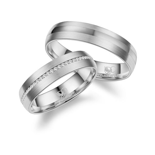 4069415258563 - Partnerring MARRYA MARRYA Edelstahl Ringe Trauringe Eheringe Partnerringe Fingerringe Gr 48 Edelstahl silberfarben (herren ring silber) Damen