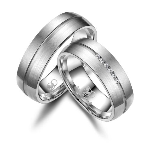 4069415242449 - Partnerring MARRYA MARRYA Titan Ringe Trauringe Eheringe Partnerringe Fingerringe Gr 48 Titan silberfarben (herren ring silber) Damen