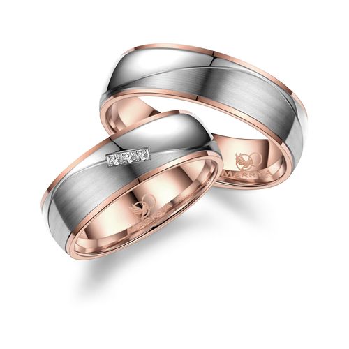 4069415246751 - Partnerring MARRYA MARRYA Titan Ringe Trauringe Eheringe Partnerringe Fingerringe Gr 48 Titan rosegold (damen ring silber rosé) Damen