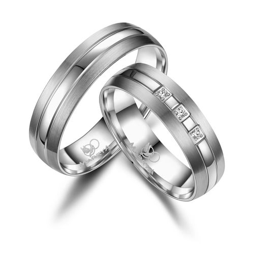 4069415245563 - Partnerring MARRYA MARRYA Titan Ringe Trauringe Eheringe Partnerringe Fingerringe Gr 48 Titan silberfarben (herren ring silber) Damen