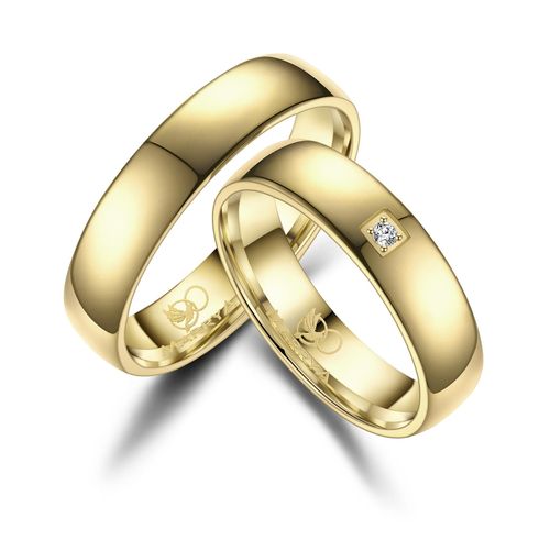 4069415248052 - Partnerring MARRYA MARRYA Titan Ringe Trauringe Eheringe Partnerringe Fingerringe Gr 48 Titan goldfarben (damen ring gold) Damen