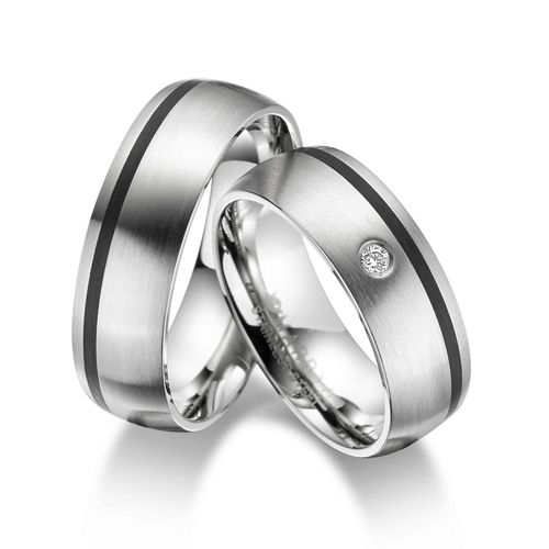 4069415253629 - Partnerring MARRYA MARRYA Edelstahl Ringe Trauringe Eheringe Partnerringe Fingerringe Gr 48 Edelstahl silberfarben (herren ring silber) Damen