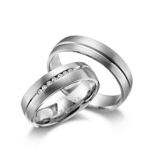 4069415254299 - Partnerring MARRYA MARRYA Edelstahl Ringe Trauringe Eheringe Partnerringe Fingerringe Gr 48 Edelstahl silberfarben (damen ring silber) Damen