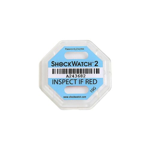 8057714368270 - Stoßindikatoren Shockwatch® 2 inkl Label VE 25 Stk 10 g 50 ms türkis ab 10 VE