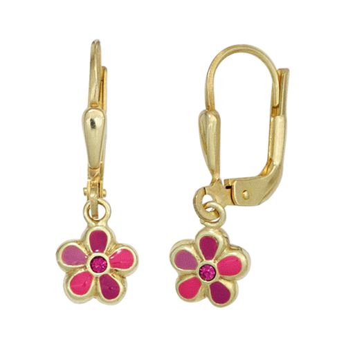 4061861056052 - Paar Ohrhänger JOBO Blume Ohrringe Gr Gelbgold 333 goldfarben (gelbgold 333) Damen Ohrhänger 333 Gold mit Glassteinen 4061861056052 - Paar Ohrhänger JOBO Blume Ohrringe Gr Gelbgold 333 goldfarben (gelbgold 333) Damen Ohrhänger 333 Gold mit Glassteinen