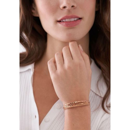 4064092211856 - Armband FOSSIL JEWELRY JF04472791 Armbänder Gr Edelstahl-Leder rosegold (roségoldfarben nude) Damen Trachtenmode