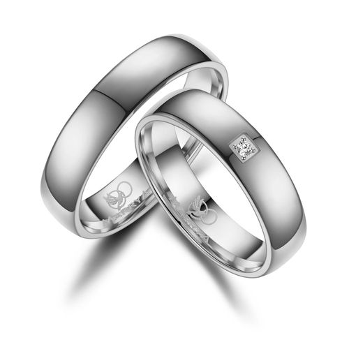 4069415309951 - Trauring MARRYA MARRYA Titan Ringe Trauringe Eheringe Partnerringe Fingerringe Gr 48 Titan silberfarben (herren ring silber) Damen