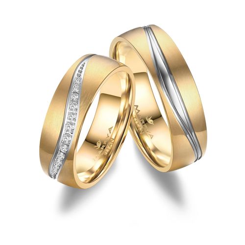 4069415312548 - Trauring MARRYA MARRYA Titan Ringe Trauringe Eheringe Partnerringe Fingerringe Gr 48 Titan goldfarben (damen ring gold silber) Damen 4069415312548 - Trauring MARRYA MARRYA Titan Ringe Trauringe Eheringe Partnerringe Fingerringe Gr 48 Titan goldfarben (damen ring gold silber) Damen