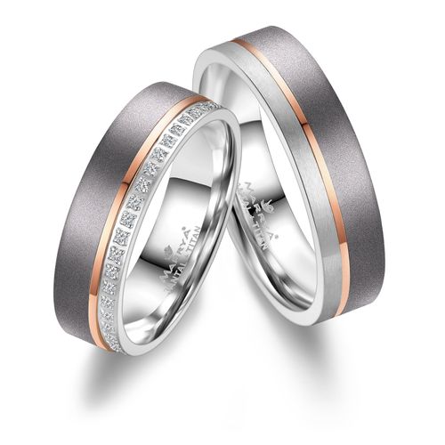 4069415340107 - Verlobungsring MARRYA MARRYA Tantal Ringe Trauringe Eheringe Partnerringe Fingerringe Gr 48 Tantal rosegold (damen ring silber rosé) Damen