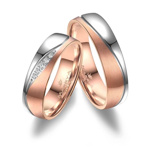 4069415312036 - Trauring MARRYA MARRYA Titan Ringe Trauringe Eheringe Partnerringe Fingerringe Gr 48 Titan rosegold (herren ring silber rosé) Damen