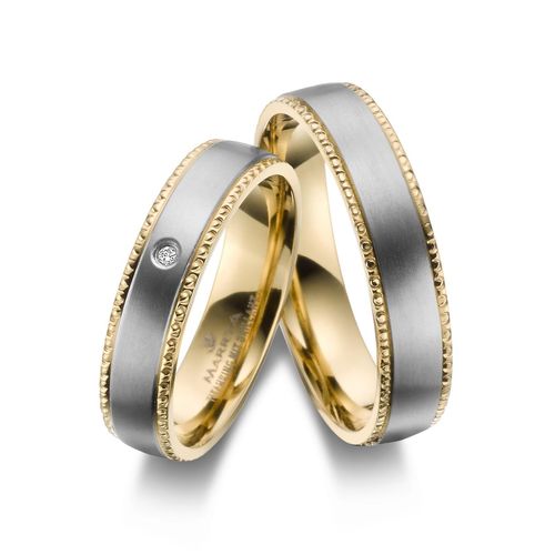 4069415349728 - Verlobungsring MARRYA MARRYA Titan Ringe Trauringe Eheringe Partnerringe Fingerringe Gr 48 Titan goldfarben (damen ring gold silber) Damen