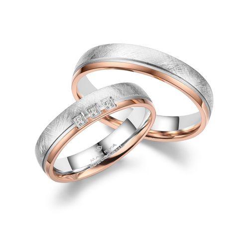 4069415329195 - Verlobungsring MARRYA MARRYA Edelstahl Ringe Trauringe Eheringe Partnerringe Fingerringe Gr 48 Edelstahl rosegold (herren ring silber rosé) Damen