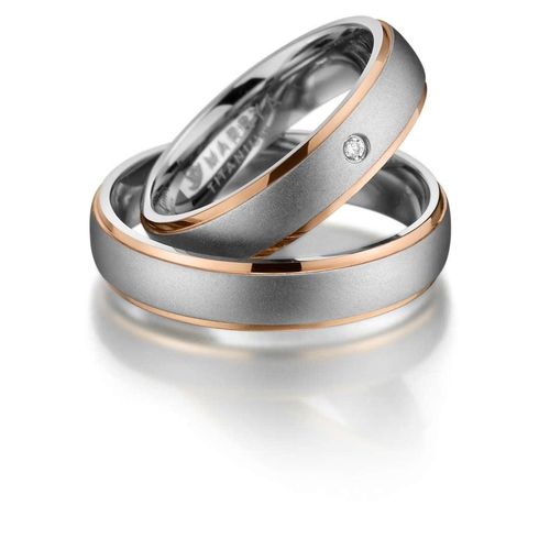 4069415342965 - Verlobungsring MARRYA MARRYA Titan Ringe Trauringe Eheringe Partnerringe Fingerringe Gr 48 Titan rosegold (damen ring silber rosé gold) Damen