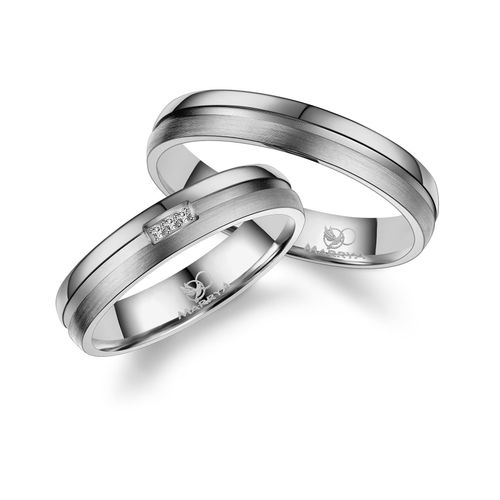 4069415344792 - Verlobungsring MARRYA MARRYA Titan Ringe Trauringe Eheringe Partnerringe Fingerringe Gr 48 Titan silberfarben (herren ring silber) Damen