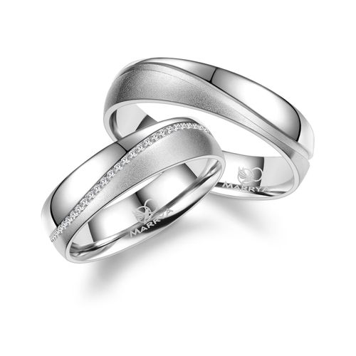 4069415339330 - Verlobungsring MARRYA MARRYA Silber Ringe Trauringe Eheringe Partnerringe Fingerringe Gr 48 Silber 925 (Sterlingsilber) silberfarben (herren ring silber) Damen