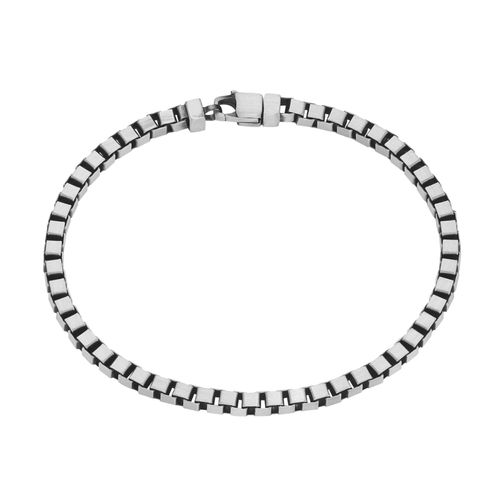 4007810241315 - Armband GIORGIO MARTELLO MILANO Venezinanerkette massiv geschwärzt Silber 925 Armbänder Gr 21 cm Silber 925 (Sterlingsilber) silberfarben (silber)