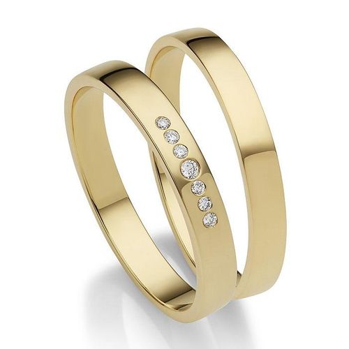 4007972649745 - Trauring FIRETTI Schmuck Geschenk Gold 375 Hochzeit Ehering LIEBE Fingerringe Gr 50 ohne Brillanten Gelbgold 585 3 mm gelb (gelbgoldfarben) Trauringe Made in Germany wahlweise mit oder ohne Brillanten