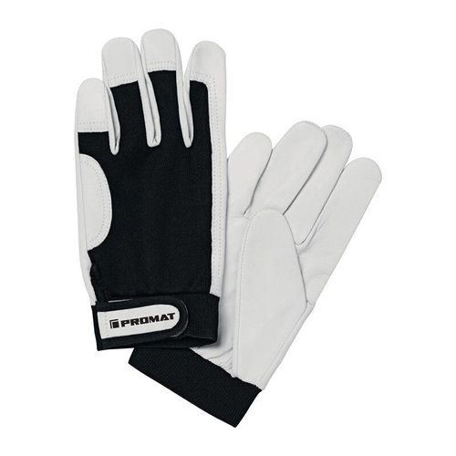 4015448671152 - Nordwest Handel Ag Lager - Handschuhe Main Gr10 schwarz naturfarben Ziegennappaleder Stretc