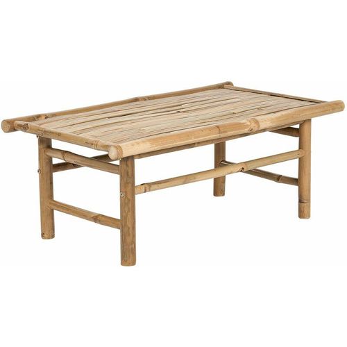 4255664832504 - Couchtisch Hell Bambus Massivholz 80 x 45 cm Rechteckig Innen und Außen Möbel Rustikales Design