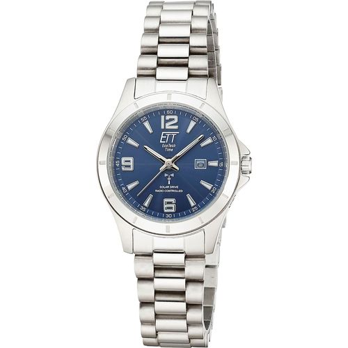 4260736034526 - Funkuhr Goby Lady Armbanduhren silberfarben blau Damen Armbanduhr Solar Damenuhr Edelstahlarmband analog