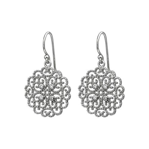 4061861148566 - Paar Ohrhänger JOBO Ohrringe Gr Silber 925 (Sterlingsilber) silberfarben (silber 925 weiß) Damen 925 Silber mit 8 Zirkonia